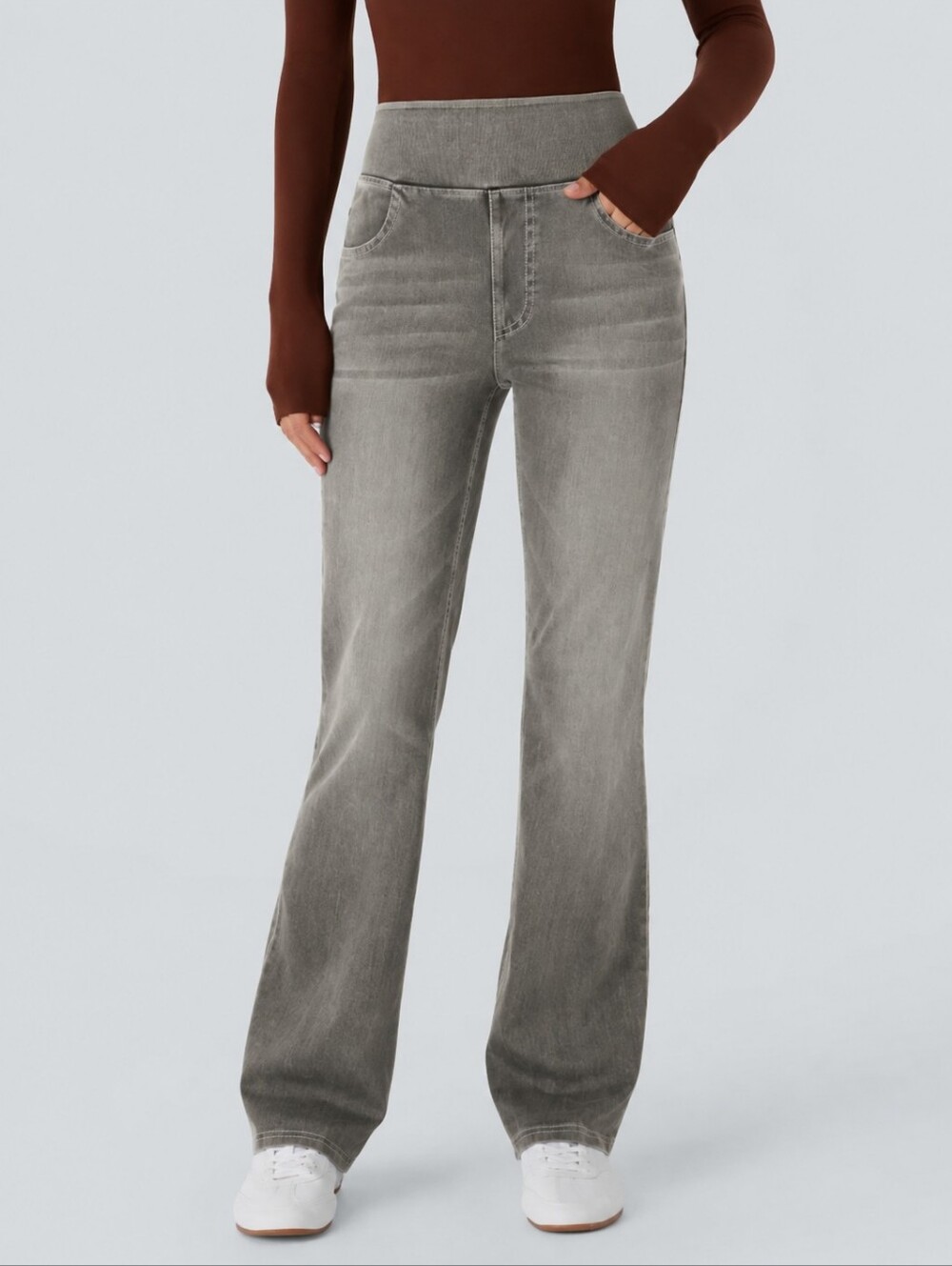❤️ NWT! HALARA FLEX™ HIGH WAISTED POCKETS BOOTCUT JEANS, LARGE (12 - 14)
